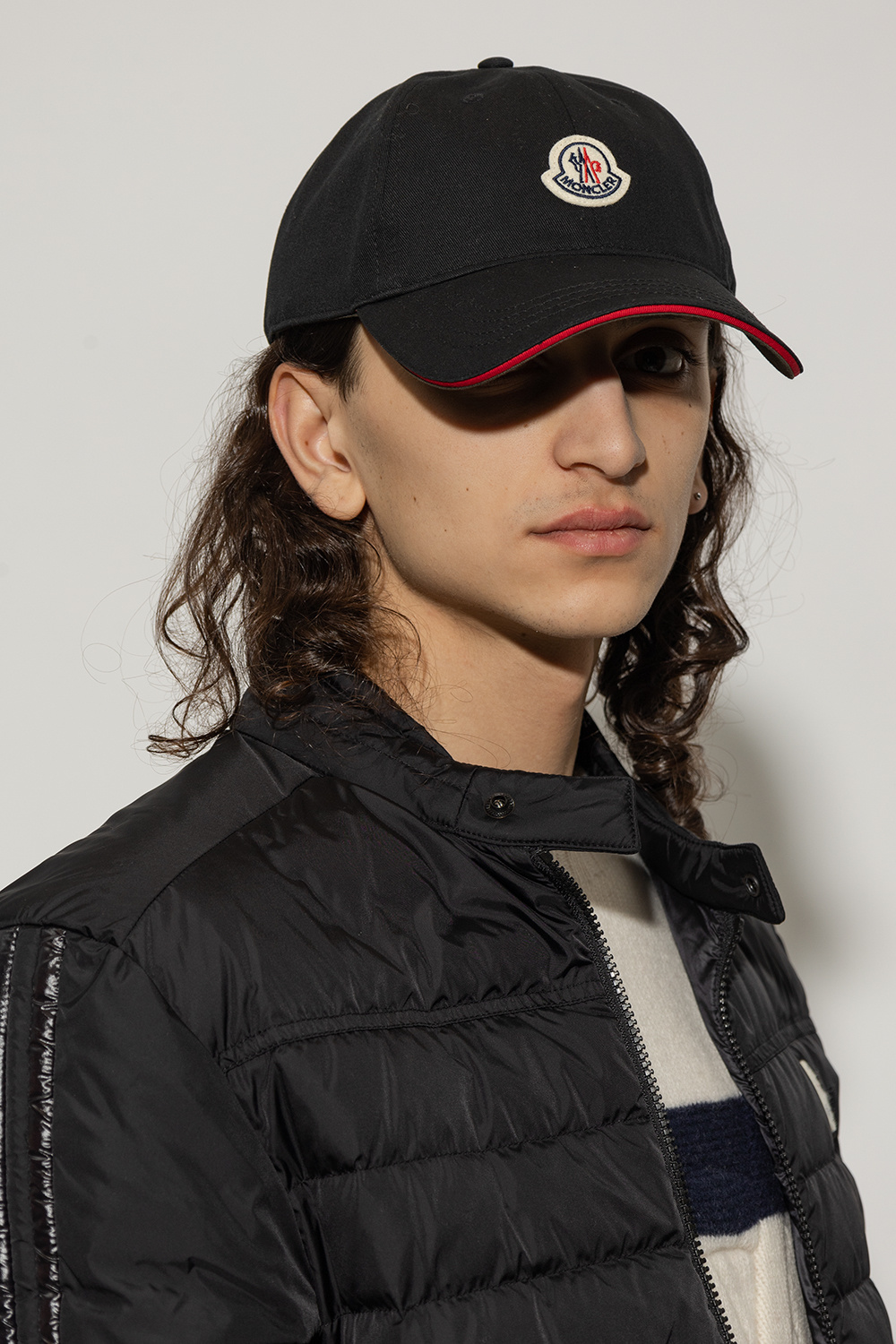 Black Baseball cap with logo Moncler Company Kids Teen Hats for Kids IetpShops Denmark